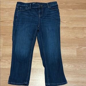 Simply Vera Vera Wang Dark Blue Straight Leg Jeans 8 petite